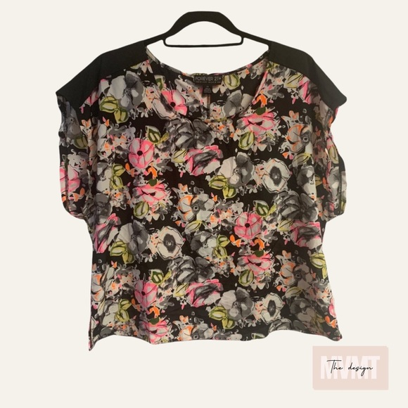 Forever 21 Floral Blouse – Size XXL - Picture 1 of 6